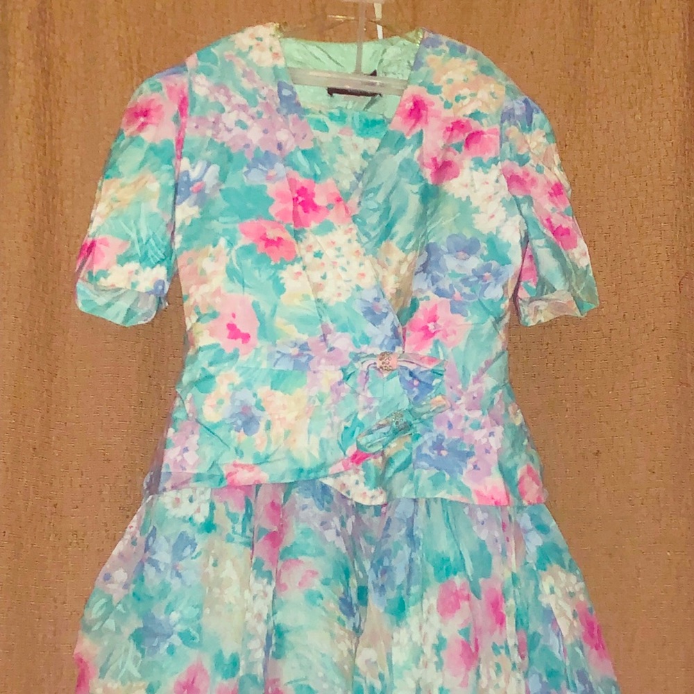 Floral Print Skirt Set with Blazer